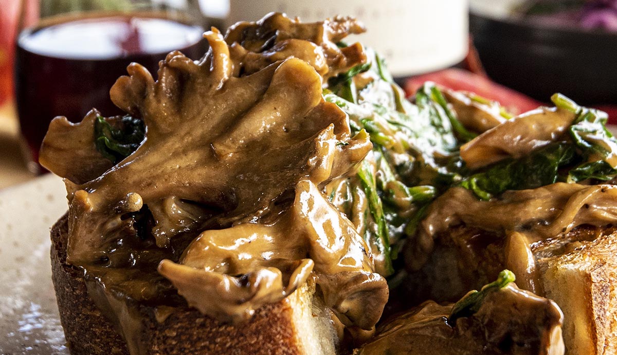 Trio of Wild Mushrooms Sandwich
